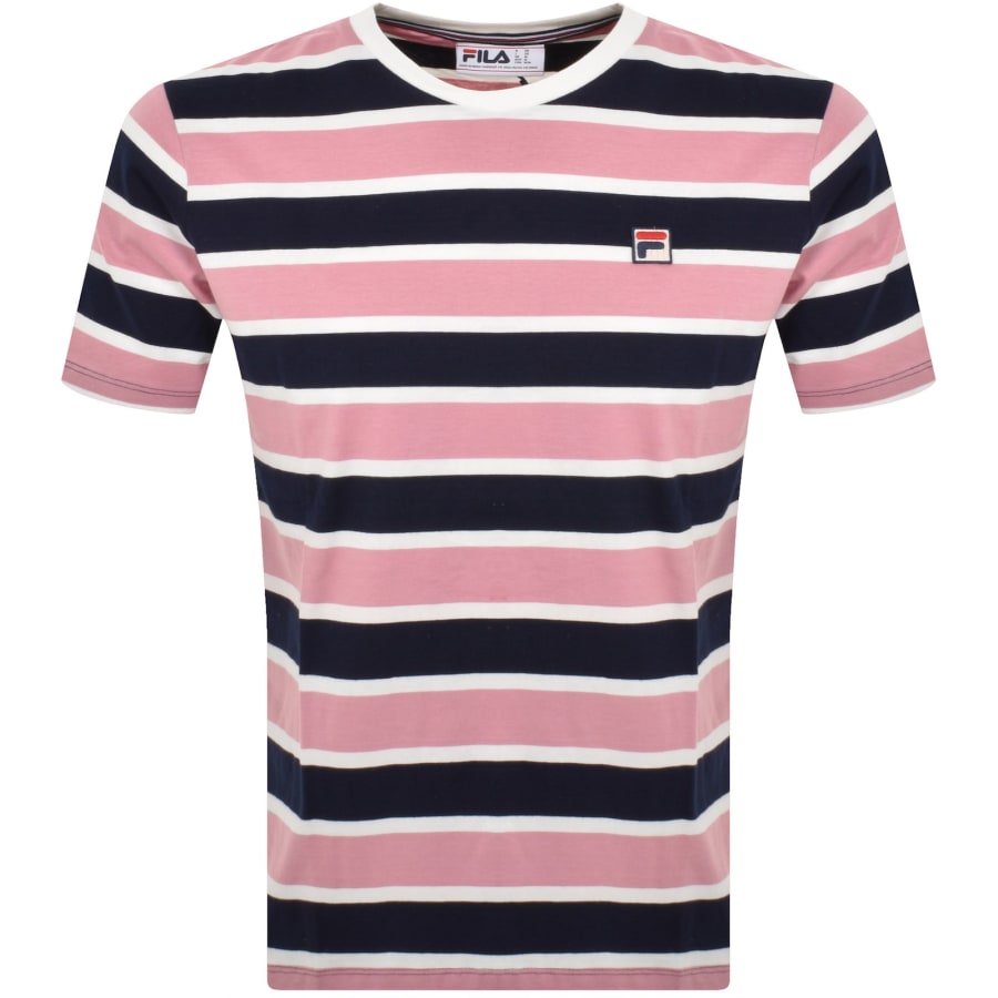 Fila Vintage Yarn Dye Stripe T Shirt Navy
